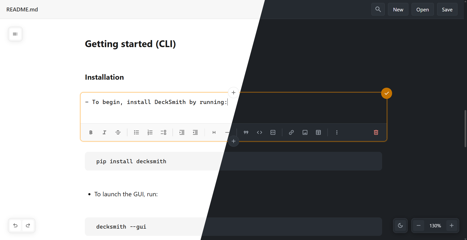 BlockEdit Application Screenshot